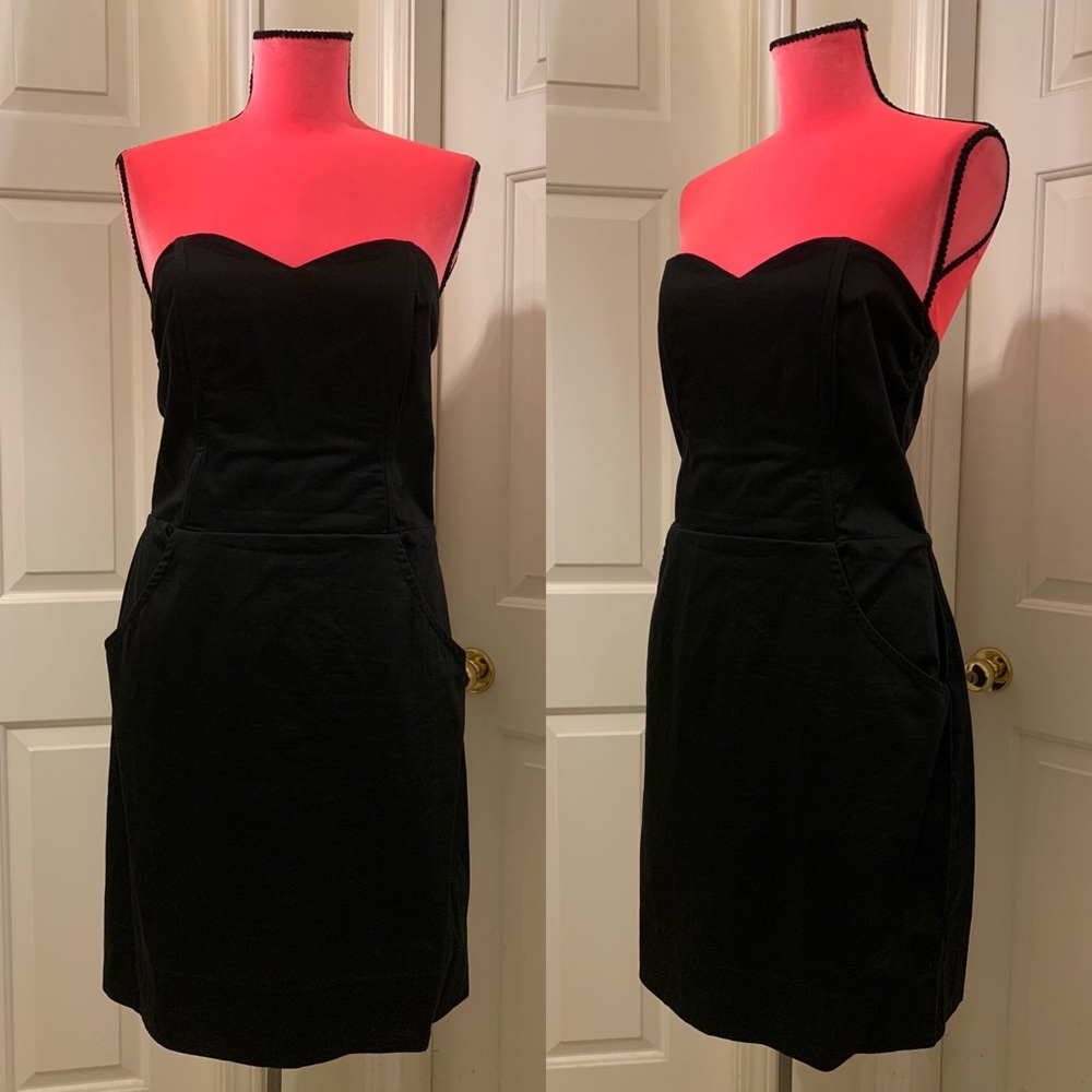 H&M black strapless dress